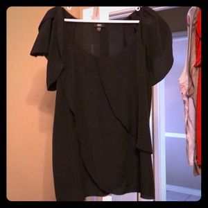 Black plus sized blouse